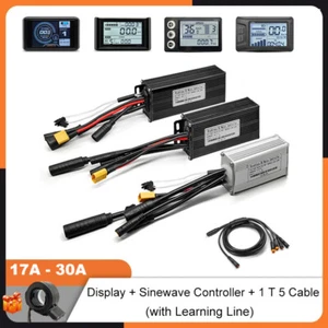 E-bike 24V-72V 17A 26A 30A Sine Wave Controller S900/S866/EN06/GD01 LCD Display - Picture 1 of 28