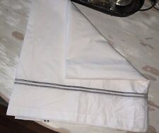 PO Restoration Hardware 100% Cotton White Grey Stripe Italian Shower Curtain 72 