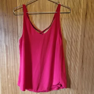PORTMANS Ladies Red Sleeveless cute dressy top Sz 12 cocktail/work - as new - Picture 1 of 3