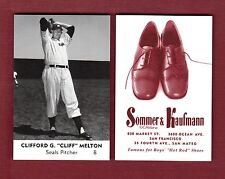 1950 Sommer & Kaufmann: #8 CLIFF MELTON, Seals/PCL | C.Aldana 2015 commemorative