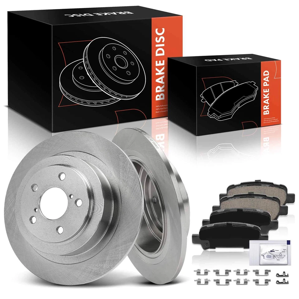 6Pcs Rear Disc Rotors &Ceramic Brake Pad for Subaru Baja 2003-2006 Legacy 00-04 - Изображение 1 из 4