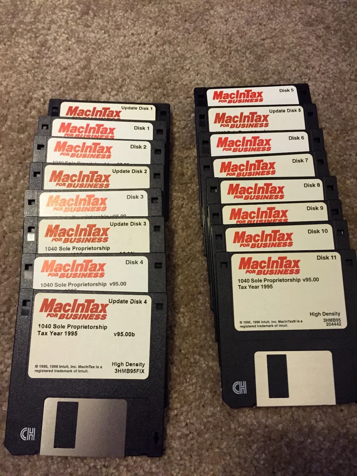 Intuit MacIntax for Business 1040 Sole Proprietorship - Tax Year 1995 - Image 1 of 1