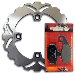 Rotor trasero + pastillas de freno para Kawasaki ZX6R ZX6RR ZZR600 EX650 Z 750 1000 ZX9R ZX10R - Imagen 1 de 5
