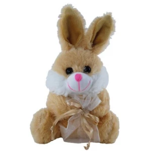 Bunny Brown 18cm With Bag Soft Plush Toy Easter Kids Gift Soft Toy Basket - Bild 1 von 3