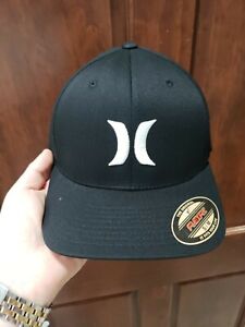 Hurley One and Only Utility Black Hat with White Logo Flex Fit Cap size S/M 🇺🇸