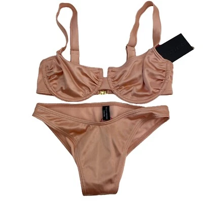 SOUTH BEACH Bikini Size 4 Pink Underwire Luxury Swimsuit NWT - Image 1 of 4