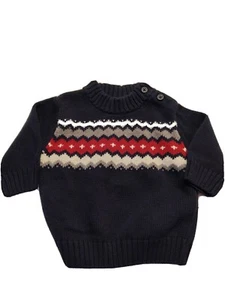 Gymboree Kleinkind Jungen marineblau und rot Argyle Pullover Größe 3-6 Monate NEU - Bild 1 von 5