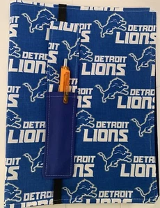 Detroit Lions hausgemachtes Kompositions-Notizbuch und Einband/nachfüllbar - Bild 1 von 4