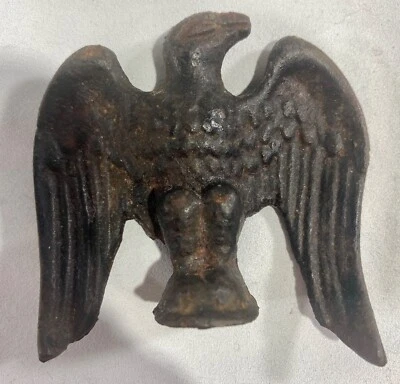 Eagle Flagpole Eagle Topper/Lamp Finial 3” x 3” Brass-VINTAGE - Image 1 of 4