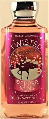 Bath & Body Works TWISTED PEPPERMINT Body Wash Shower Gel Shampoo 10oz - Image 1 of 2