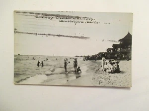 Muskegon Michigan Postcard Bathing Beach L M Park 1911 MI - Picture 1 of 2