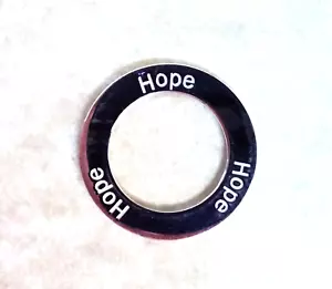 Ciondolo cerchio HOPE in argento sterling .925 - Foto 1 di 4