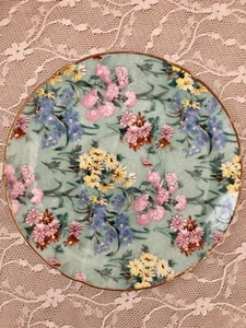 Shelley Melody Chintz Saucer Green GOLD Trim Henley nearest MINT Numbered - Picture 1 of 12