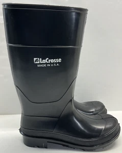 Lacrosse Mens Size 12 Boots Black Rubber Waterproof - Picture 1 of 5