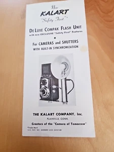 Unidad Flash Compak Original KALART "Safety First" DeLuxe Instrucciones Manual del Propietario - Imagen 1 de 4