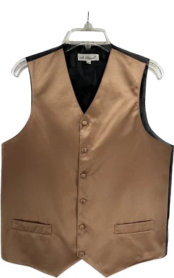St. Patrick Men's Taupe Vest 5 Buttons 100% Polyester Size Small - Image 1 of 3