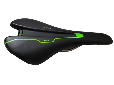 Sillín de bicicleta neutro Giant Contact SL negro/verde rieles Ti Foto 1 de 4