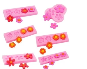 Flowers Silicone Mold Baking Tool, Sugar Crafts, Cake Decor, Fondant 4 Designs - Picture 1 of 10