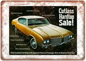1972 Oldsmobile Cutlass Hardtop Vintage Ad Retro Look Metal Sign A5204 - Picture 1 of 1