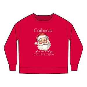 Personalized Matching Family Christmas Santa Cousin Crew Toddler Kids Sweatshirt - Picture 1 of 3