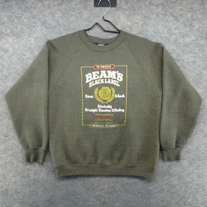 Sudadera De Colección Jim Beam Para Hombres Vigas Grandes Etiqueta Negra Bourbon Whisky Promo Años 90 - Imagen 1 de 18
