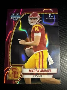 2024 Bowman Chrome U Jayden Maiava Pink Lava Refractor #195 1st RC USC - Imagen 1 de 3