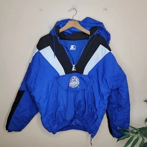 Vintage Starter | St. Louis University Billikens Blue and Black Pullover Jacket - Picture 1 of 10
