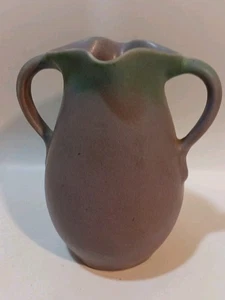 Vintage Muncie Pottery Vase/Jug #419- Green/Gray over Lilac Matte - Picture 1 of 11