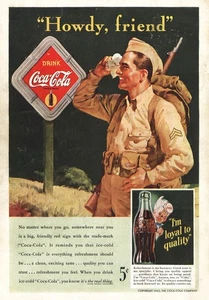 1942 Coca Cola: Howdy Friend Vintage Print Ad - Picture 1 of 1