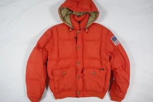 Polo Ralph Lauren Jacke Puffer Orange USA Flagge Daunen Expedition Sportsman RAR M - Bild 1 von 6
