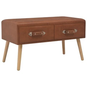 vidaXL Tavolino da Salotto Marrone 80x40x46 cm in Similpelle - Foto 1 di 8