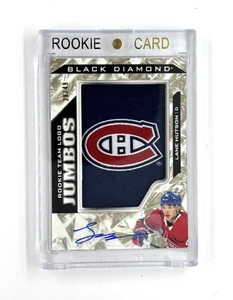 2024-25 UD Black Diamond Lane Hutson Rookie Logo Jumbos Patch Auto 39/49 - Bild 1 von 2
