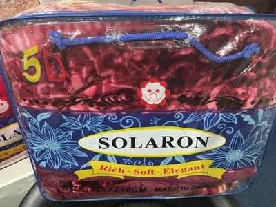 New Heavy Weight 2PLY Reversible Comforter Warm Soft Blanket Bed Throw King Size - Image 1 of 2