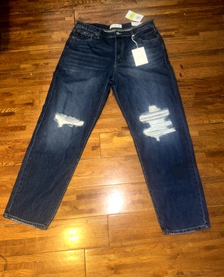 Pantalones de mezclilla Kancan para mujer talla 15/31 años 90 novio desgastados lavado medio nuevos con etiquetas Foto 1 de 4