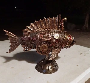 Steampunk U-Boot - Melanocetus-Unus Seeteufel Statue Skulptur Figur  - Bild 1 von 6