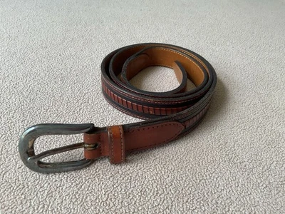 Cinturón de cuero TRAFALGAR talla 40 Marrón Hecho en EE. UU. Foto 1 de 4