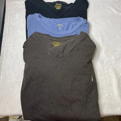 Lot 3 4xlt 4xb Polo Ralph Lauren Men’s Tshirts Black Brown Blue Read Description - Image 1 of 4
