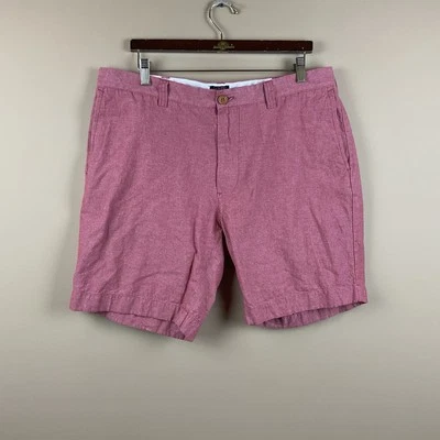 Pantalones Cortos J Crew Gramercy Para Hombre 36 X 9 Rojo Ligero Frente Plano Algodón Foto 1 de 4