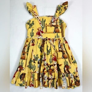 RUBY BANDANA Girls Western Cowgirl Dress 7 Vintage Inspired Pin-Up Ruffle Retro - Picture 1 of 16