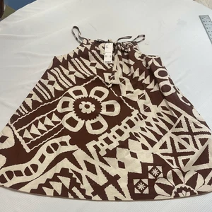 NWT BDG Urban Outfitters Eva Printed Brown Mini Shift Dress Size Small New - Picture 1 of 7