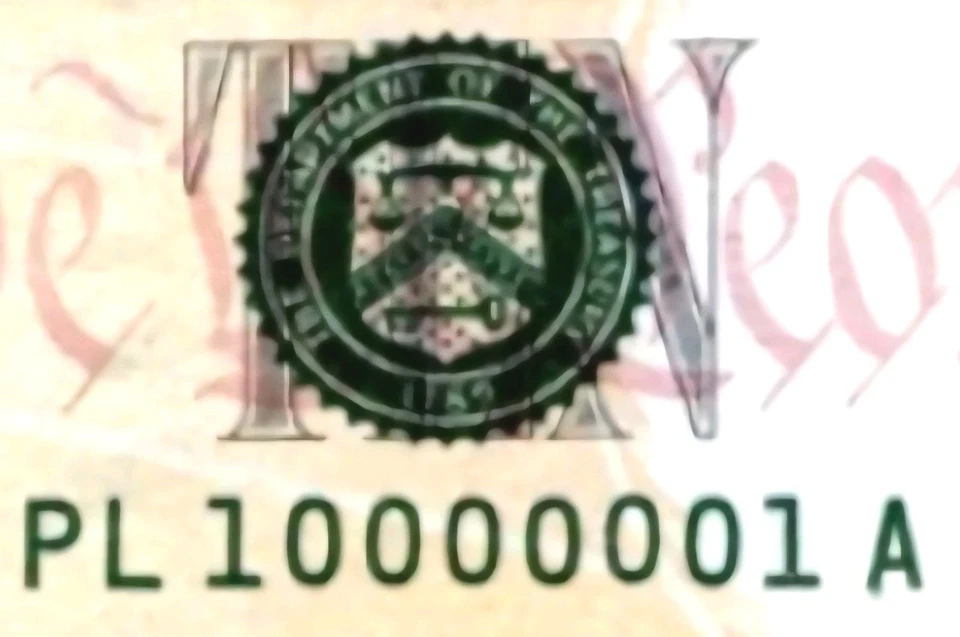 True Binary Serial RADAR # 10000001 series 2017A $10 PMG graded 6 of Kind 0's - Image 1 of 3