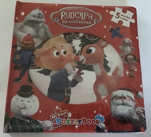NIB,Rudolph Red Nose Reindeer, First Puzzle Book,sealed - Picture 1 of 2