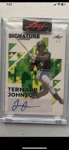 TRUE 1/1  TERMARR JOHNSON 2023 Leaf Signature Series auto RC rookie Pirates 1/1 - Picture 1 of 3