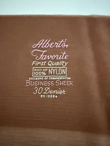 Vintage Albert’s Business Sheer Seamed Flat Knit Stocking 3 Pair In Tissue Paper - Picture 1 of 10