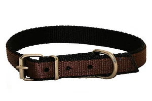 MARRÓN Fuerte NAILON Cuello de Cachorro NEGRO ACOLCHADO Tela - Imagen 1 de 4