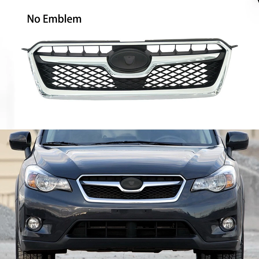 For Subaru Impreza XV Crosstrek Front Bumper Upper Grille Chrome Grill 2013-2017 Foto 1 de 4