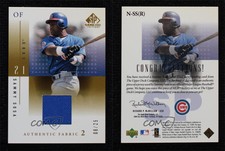 2001 SP Game Used Edition Authentic Fabric Gold /25 Sammy Sosa #N-SS(R)