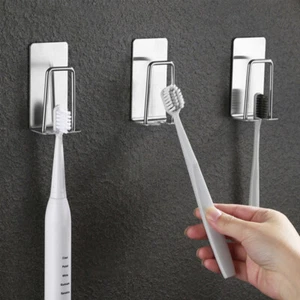 2 Stück Zahnbürstenhalter Badezimmer selbstklebend Haken Dusche - Bild 1 von 10