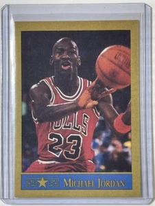 1990-91 Star Gold tarjeta promocional Michael Jordan Chicago Bulls rara - Imagen 1 de 3