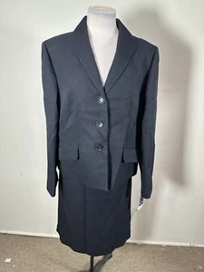 Evan Picone Women’s Blue Color Long Sleeve Skirt Suit Set Size 18 - Picture 1 of 11